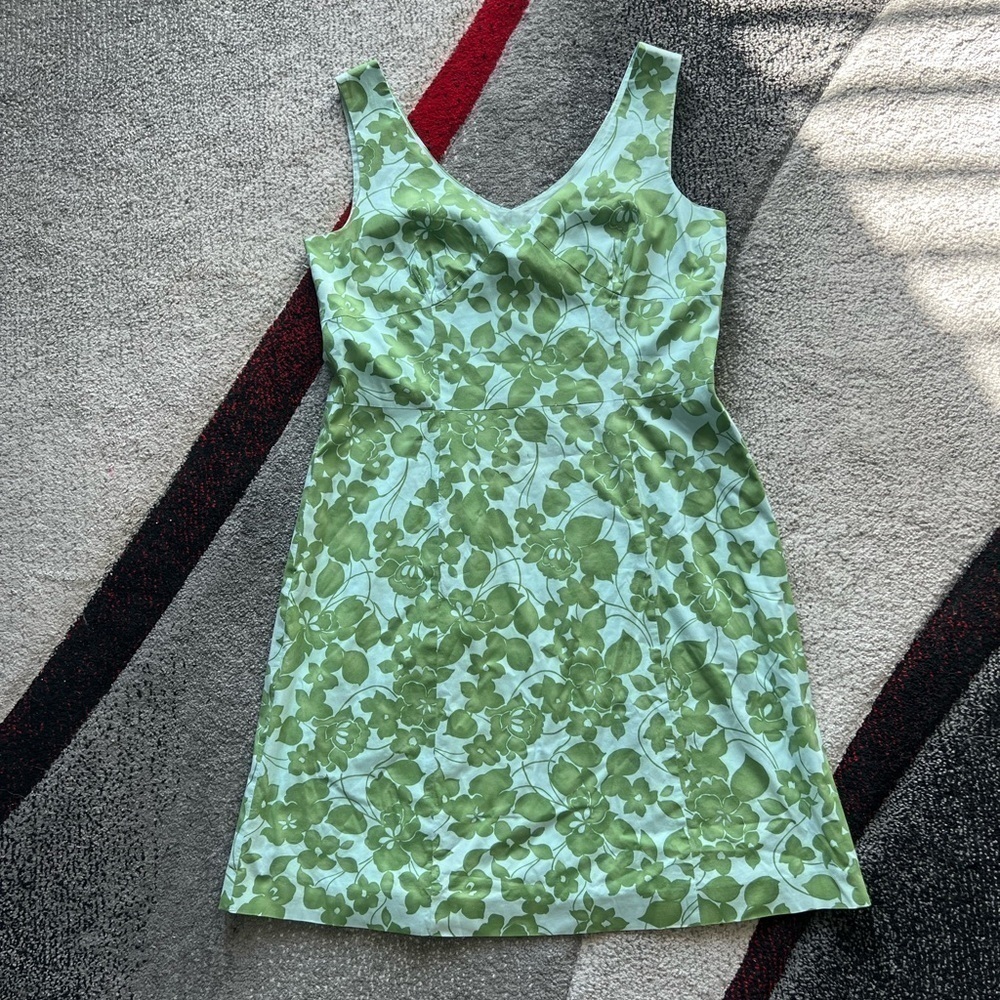 Garnet Hill Leaf Print Shift Dress